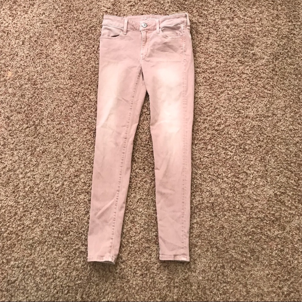 American Eagle Light Pink Jeggings